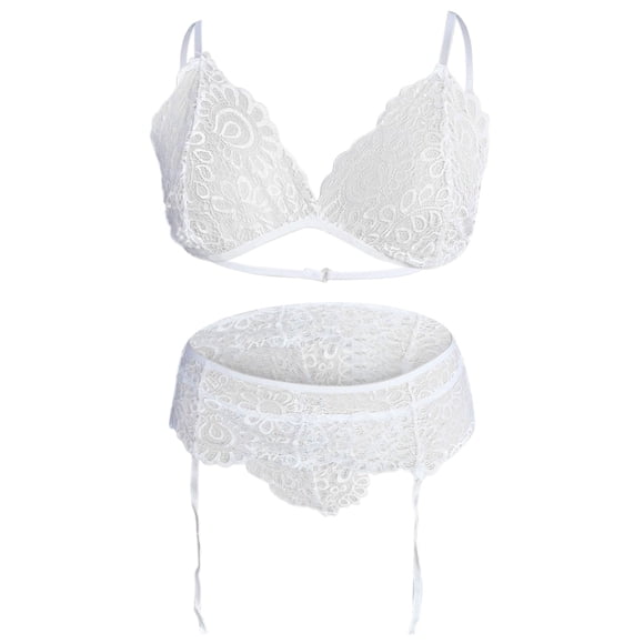 Clearance Sale 2025 Intimates European And American Sexy Lingerie Lace Three Point Suit With Garter Belt Multi Piece Underwear Clearance Deals Overstock Items Clearance