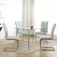 thumbnail image 4 of 6Pcs 4Pcs 2Pcs/Set Modern Dining Chairs with Faux Leather Padded Seat Dining Living Room Chairs Upholstered Chair with gold Metal Legs Design for Kitchen, Living, Bedroom, Dining Room Side Chairs, 4 of 17