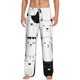 thumbnail image 1 of Balery Doodle Cute Cat Pantalones de pijama para hombre, pijama ultraligero, pantalón de descanso-X-Large, 1 of 6