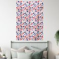 thumbnail image 4 of London Tapestry, United Kingdom Country Themed Symbols Pattern in National Flag Colors, Wall Hanging for Bedroom Living Room Dorm Decor, 60W X 80L Inches, Royal Blue Red White, by Ambesonne, 4 of 5