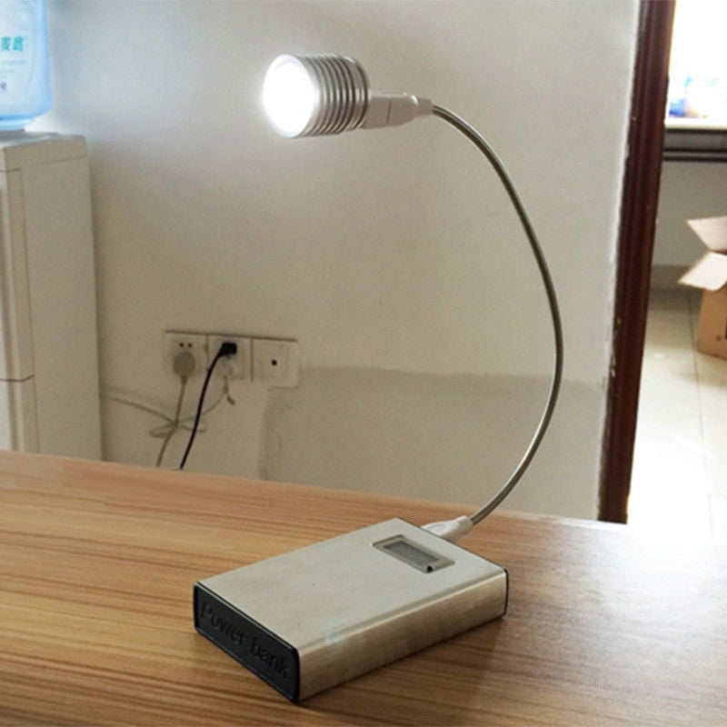 2pcs 2W Portable Mini USB LED Spotlight Lamp Mobile Power Flashlight Night Light 