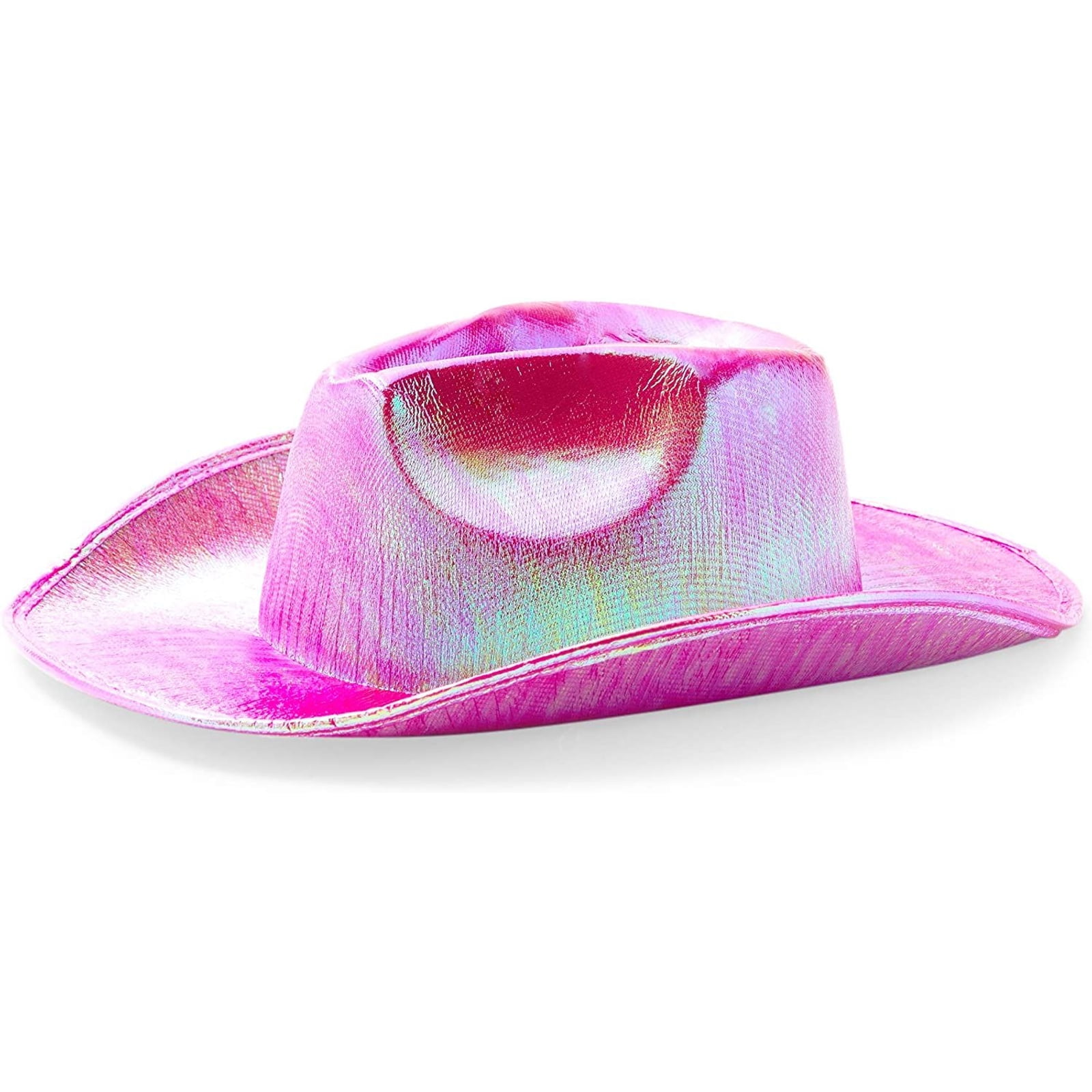 Iridescent Holographic Rave Bachelorette Party Metallic Space Cowgirl Cowboy Hat