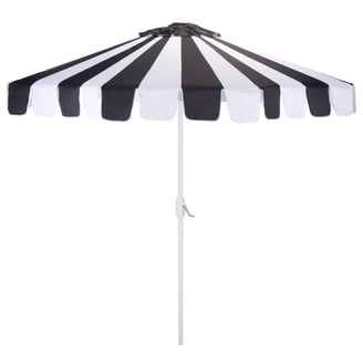 black and white damask patio umbrella Sunnyglade 9' Outdoor Table Umbrella 8 Ribs A sturdy aluminum central pole helps hold everything in place Italian 6 ft Umbrella Acrylic