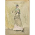 thumbnail image 2 of James Abbott McNeill Whistler 11x14 Black Ornate Wood Framed Double Matted Museum Art Print Titled: A Note in Green (1883-1884), 2 of 5