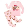 thumbnail image 3 of BOOMNY Baby Girls 2 Peice Pajamas Sets Cartoon Graphic Long Sleeve Sleepwear Tops Pants Pjs Set for Kids Cozy Loungewear Homewear, 3 of 3