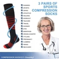 thumbnail image 4 of Calcetines de compresión deportivos - Calcetines deportivos de compresión de presión - Adecuados para correr fitness, 4 of 6
