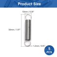 thumbnail image 4 of MroMax 5Pcs Tension Springs Stainless Steel, Extended Compressed Spring, Wire Diameter 0.05", OD 0.39", Free Length 1.97", Tension Spring with Hooks for Replacement Parts,Machinery Furniture, 4 of 4