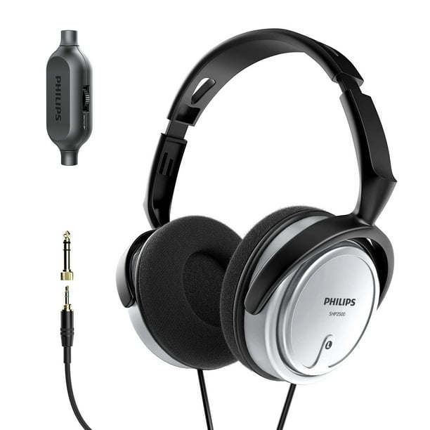 PHILIPS Auriculares estéreo con cable para colocar sobre la oreja para podcasts, monitoreo de estudio y grabación, auriculares para computadora, teclado y guitarra con adaptador adicional de 6,3 mm (1