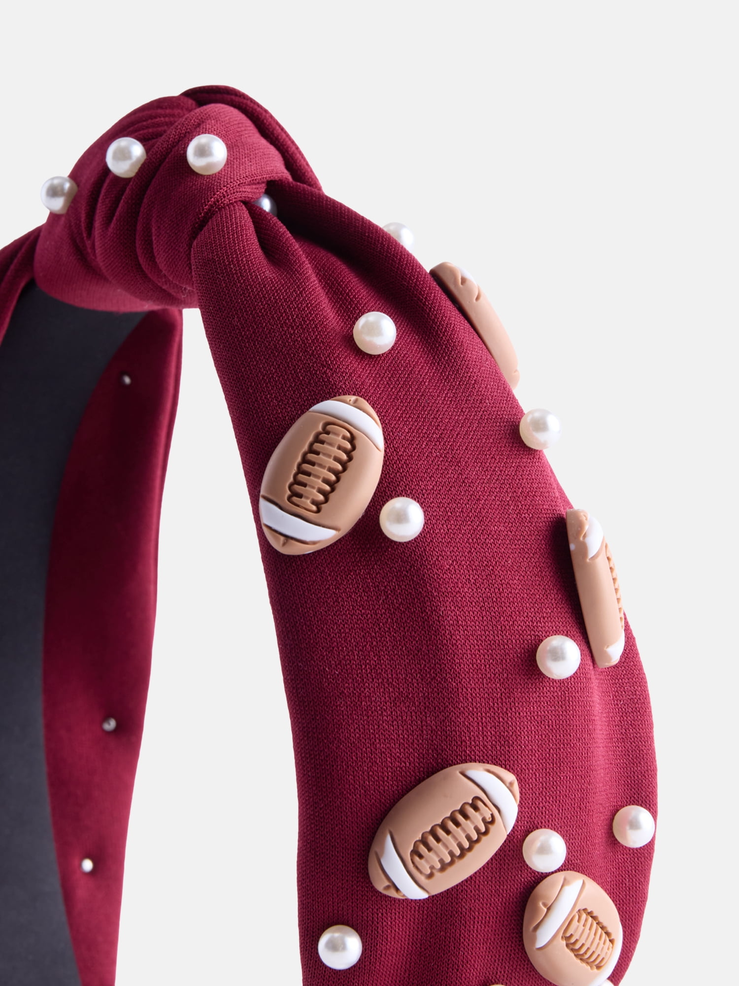 Way To Celebrate Women's Embellished Football Knot Headband, Brown
