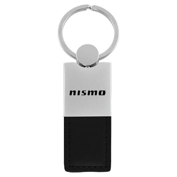 Nissan Nismo Duo Rectangular Leather Key Chain (Black)