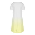 thumbnail image 4 of CHGBMOK Womens Summer Dresses Fashion Gradient Short-Sleeved V-Neck Casual Dress,Sizes S-2XL, 4 of 7