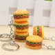 thumbnail image 3 of 6 uds llavero de hamburguesa comida rápida hamburguesa con queso hamburguesas llavero simulación comida llavero colgante bolso monedero TUNC Sencillez, 3 of 5