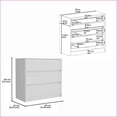 thumbnail image 7 of Dressers - 3 Drawer Sleek Style 31"H x 30"W | White | Particle Board, 7 of 7