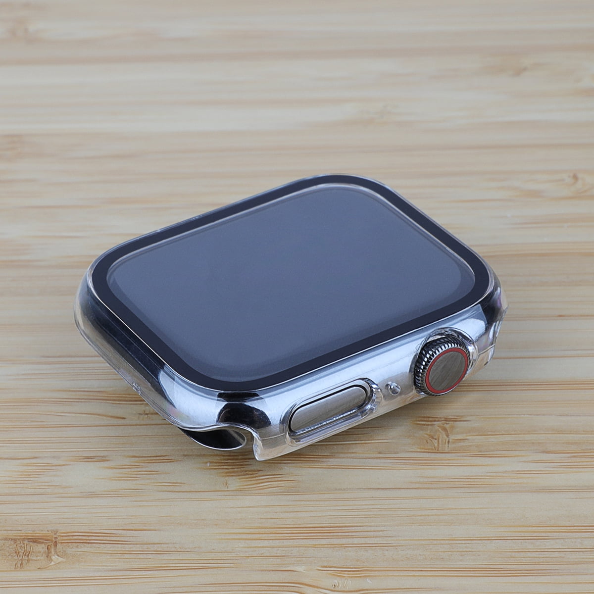 onn Clear Bumper Case with Screen Protector for Apple Watch 45mm