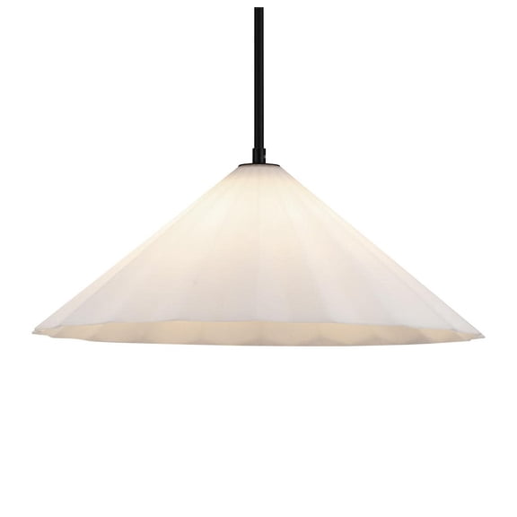 Alora Lighting Pd451820 Serena 21" Wide Pendant - Matte Black / Opal Glass