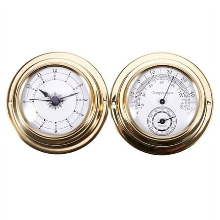 Thermometer Hygrometer Barometer Watches Clock 2 Whole Set Weather Station Meter y3794