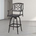 thumbnail image 2 of Bar Stools, Swivel Counter Stools with Armrests, Vintage Industrial Farmhouse Bar Stool for Kitchen Island, Copper Finish, Perfect Rustic Stool for Dining, Counter or Breakfast Bar, 2 of 5