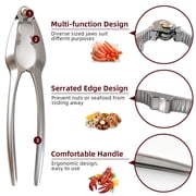 SUSWIM Seafood Cracker Tool Set With Lobster Sheller Stainless Steel Crab Crackers Crab Leg Fork Seafood Scissors And Storage Bag, Crab Leg Pick Utensils Set Crab Eating Tools (9Pcs)