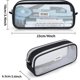 thumbnail image 4 of Clear Pencil Case Large Pen Bag Stationery Pouch Cosmestic Make up Bag for Student School College Office, 4 of 5
