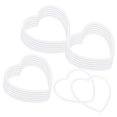 thumbnail image 1 of Uxcell Paquete de 20 Anillos Atrapasueños, 3.9 Pulgadas, Forma de Corazón de Plástico, Aro de Macramé para Decoraciones de Manualidades DIY en Blanco, 1 of 1