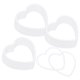 thumbnail image 1 of Uxcell Paquete de 20 Anillos Atrapasueños, 3.9 Pulgadas, Forma de Corazón de Plástico, Aro de Macramé para Decoraciones de Manualidades DIY en Blanco, 1 of 1