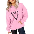 thumbnail image 2 of Kids Valentines Day Sweatshirts Boys Girls Valentine's Heart Graphic Shirt Toddler Long Sleeve Outfit Tops Girls Sweatshirts Pink 4 Y-5 Y, 2 of 3