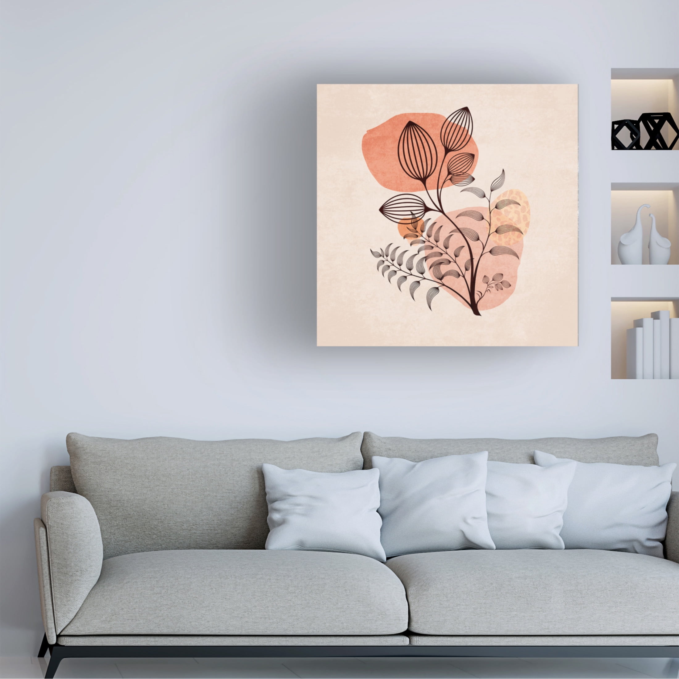Trademark Fine Art Emel Tunaboylu  Zarif Cicekler 03 Canvas Wall Art
