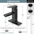 thumbnail image 4 of HOUFIY SUS304 Matte Black Single Bathroom Faucet, 4 of 8