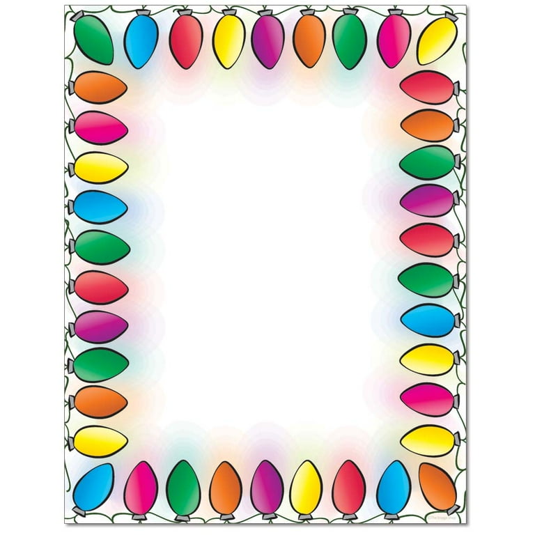 Classic Lights Christmas Holiday Letterhead Laser Inkjet Printer