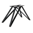 thumbnail image 5 of Armen Living Modena Dining Table in Matte Black Finish and Walnut Wood Top, 5 of 7