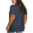 thumbnail image 2 of Sherrylily Womens Plus Size T-Shirts Tops Summer V Neck Criss Cross Tunic Casual Loose Tees, 2 of 3