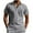 Gray, variant on ZQUUVOU Men's T-Shirt Cotton Linen Solid Color Casual Short Sleeve Button Collar Pocket Shirts (Army Green,3XL)