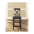 thumbnail image 4 of Maykoosh Eclectic Elegance X-Back Bar Stool (Set of 2), 24-inch Seat Height, Black, 18.13"D x 18.25"W x 41"H, Ideal Bar Stool for Dining or Pub Tables, 4 of 6