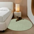 thumbnail image 3 of Round Rugs 3 Ft, Sage Green Burlap Texture Non Slip Area Rugs for Kitchen Bedroom Entryway, Farmhouse Vintage Sage Green Washable Carpet Runner Rug Floor Mats for Bedroom Home Decor, 3 of 9