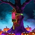 thumbnail image 5 of Halloween Decorations Outdoor Crashing Witch 44 Inch Flying Crashed Witches Hanging into Tree Halloween Decor for Yard Garden Porch Patio, 5 of 8