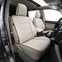 EKR Custom Fit Gladiator Car Seat Covers for Jeep Gladiator Sport,Sport S,Mojave,Overland,Willys 2020 2021 2022 2023 - Waterproof Leatherette Auto Seat Covers(Full Set,Beige)