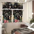 thumbnail image 3 of Merry Christmas Valance Curtains Set for Windows, Kitchen Valances Window Treatments for Kitchen Bathroom Bedroom Home Decor Curtain, Window Kitchen Curtain Tier and Valance 36 Inch Length, 3 of 5