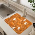 thumbnail image 6 of Dish Drying Mat Absorbent Dish Drainer Kitchen Counter 23.6x19.7inch Dish Drying Pad for Countertops Sinks Draining Racks Fun Orange Halloween Pattern, 6 of 9