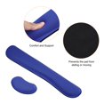 thumbnail image 4 of Unique Bargains Keyboard Wrist Pad Mouse Wrist Rest Ergonomic Wrist Support Comfortable Memory Foam Style 1, Blue 1 Set, 4 of 5