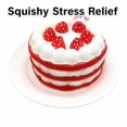 thumbnail image 3 of Mini Strawberry Cake Squishy Toy with Slow Rising Pu Foam, Red and White, for Relaxation, Toy, 3 of 3