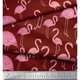 thumbnail image 2 of Soimoi Viscose Chiffon Fabric Flamingo Bird Print Fabric by the Yard 42 Inch Wide, 2 of 3