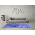 thumbnail image 3 of Ahgly Company Machine Washable Indoor Rectangle Oriental Blue Industrial Area Rugs, 5' x 7', 3 of 4