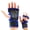 Blue-M, variant on Weight Lifting Hand Grip Gloves Half Finger Lifting Gloves Strength Training Finger Guard for Pull Up Powerlifting