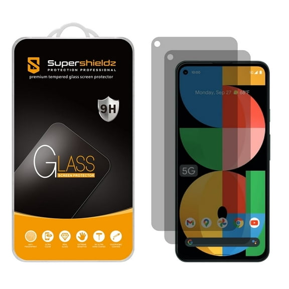 [2-Pack] Supershieldz for Google Pixel 5a 5G Privacy Anti-Spy Tempered Glass Screen Protector, Anti-Scratch, Bubble Free
