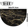 thumbnail image 2 of Black Marble Print Half Round Door Mat, Marble Non-Slip Half Circle Rug Doormats Absorbent Washable for Indoor Outdoor Kitchen Bedroom Home Decor 24"x36", 2 of 7