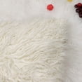 thumbnail image 6 of Unique Bargains 2-Pack Shaggy Decorative Throw Pillow Cases 18" x 18" Pearl White, 6 of 8