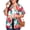 Red Yellow Floral, variant on Hawaiian Shirts for Women Plus Size: Cool Summer Luau Shirt Hawaii Tropical V Neck Button up Tops,3X