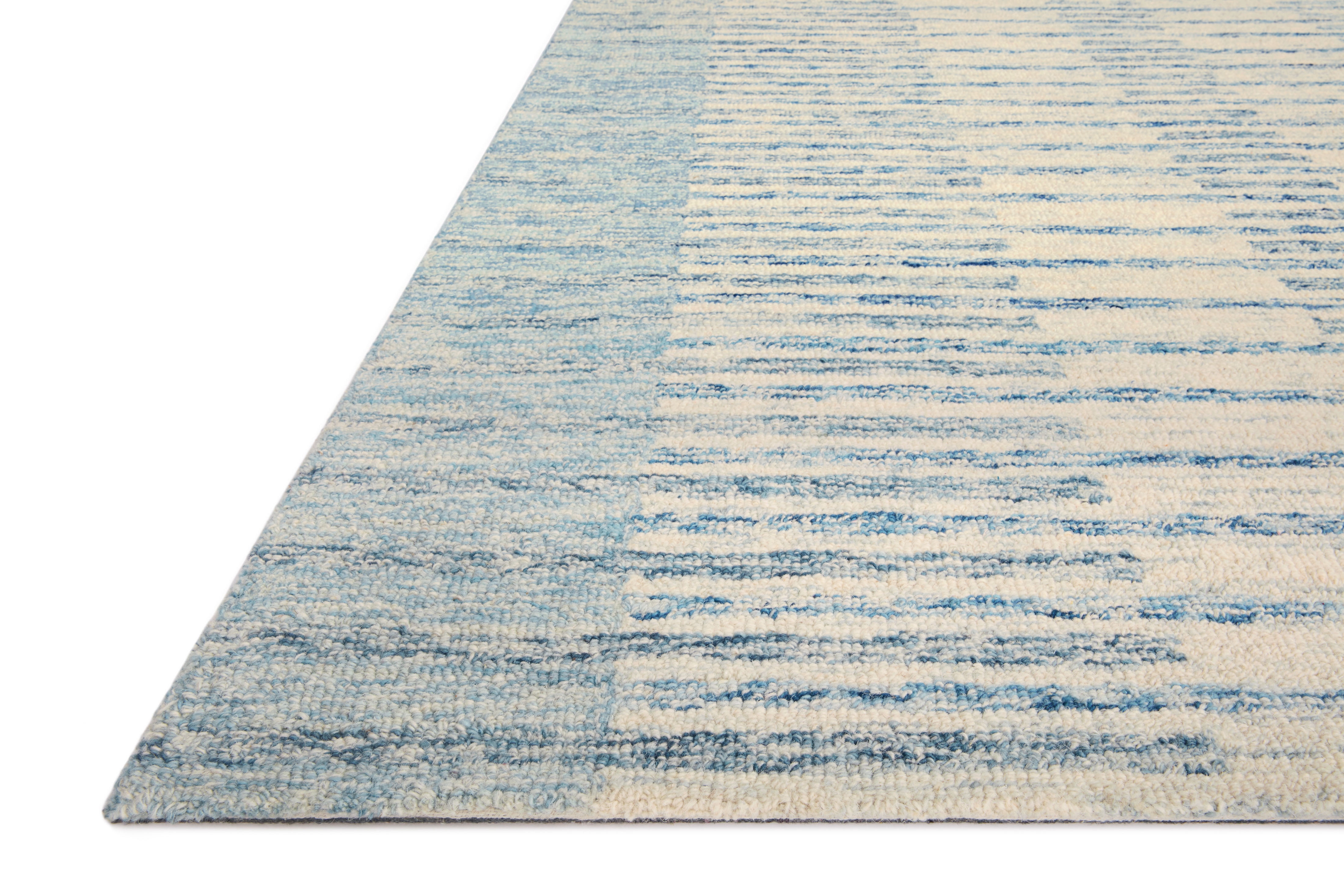 Chris Loves Julia x LoloiChris Ivory / Denim 2'-6" x 9'-9" Runner Rug