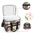 thumbnail image 6 of FORMRS Insulated Cooler Bag 24 Cans Capacity Soft Leakproof Lunch Box with Side Pockets, White Flowers, 6 of 7