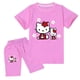 thumbnail image 4 of Traje de Hello Kitty para niños, Top con estampado de dibujos animados bonitos para niñas + Pantalones cortos, conjunto de dos piezas, camiseta de manga corta para niños + Pantalones deportivos para n, 4 of 5